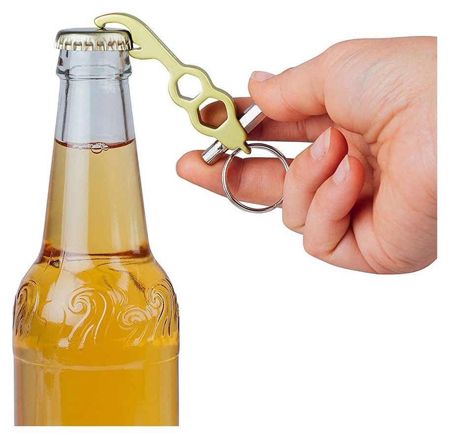 Munkees 3413 брелок-открывалка Hex Tool green