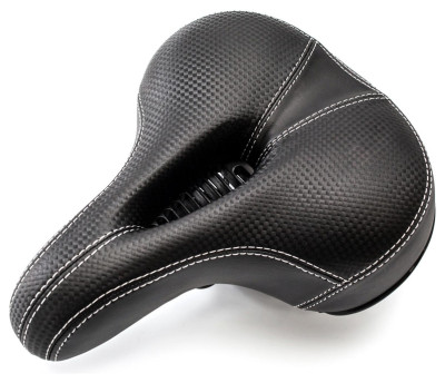 Седло с замком 210*200 мм комфортно с отверстием, с пружинами VLT YF-1039 черный