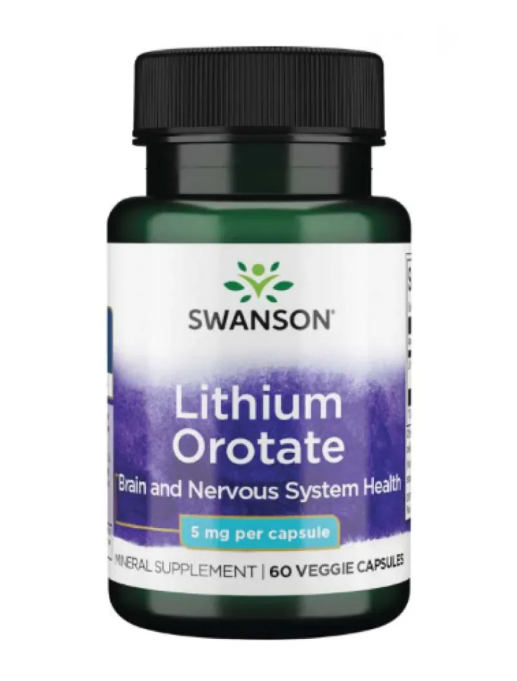 Lithium Orotate 5mg - 60veg caps (DSN_100-38-1833315-20)