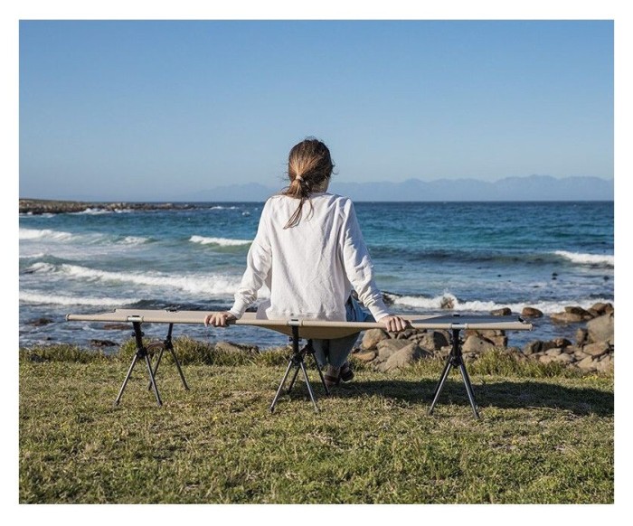 Ліжко складане Naturehike ультралегке NH19JJ006, алюміній, бежевий