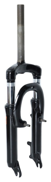 Вилка 20" Амортизационная ST 1 шток-185mm резьбовая travel-100мм disc/v-br черный