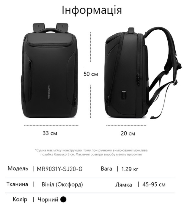 Рюкзак Mark Ryden X-Ray MR9031 Black