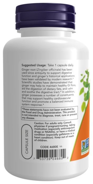 Ginger Root 550mg - 100 vcaps