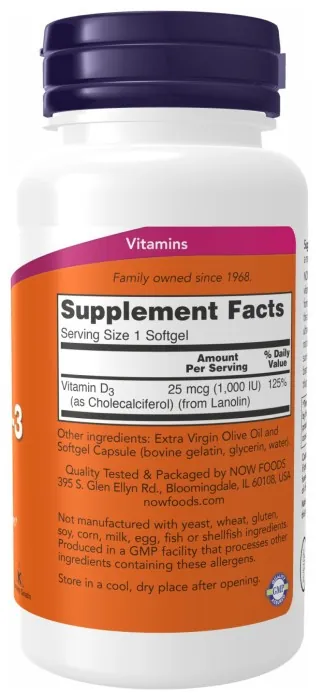 VIT D-3 1000 IU - 360 sgels