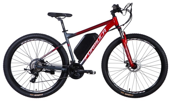 Велосипед з електроприводом 29" AL Formula eF-1 DD CS рама-18,5" 48B 17.5А*г 500Вт червоно-сріблястий 2026, укр, укр