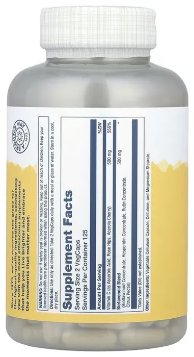 Vitamin C & Bioflavonoids 1:1 500mg - 250 vcaps (До 09.26)