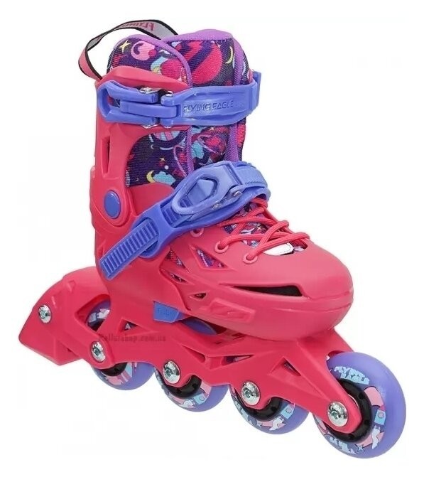 Ролики дитячі Flying Eagle N2, рожеві