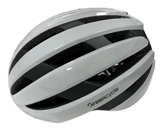 Шолом Green Cycle Alleycat RS розмір 54-58см біло-сірий глянець