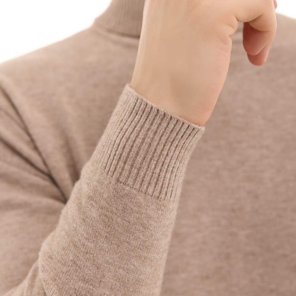 Чоловічий бежевий гольф Pobedov Neck. Гольф чоловічий осінь зима. Гольф бежевий з коміром, укр, укр