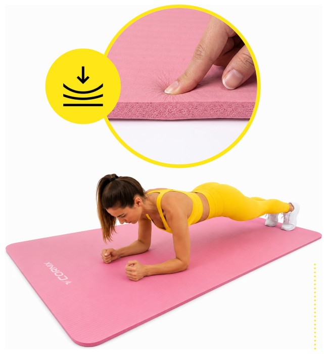 Коврик спортивный Cornix NBR XL 190 x 100 x 1.5 см для йоги и фитнеса XR-0500 Pink
