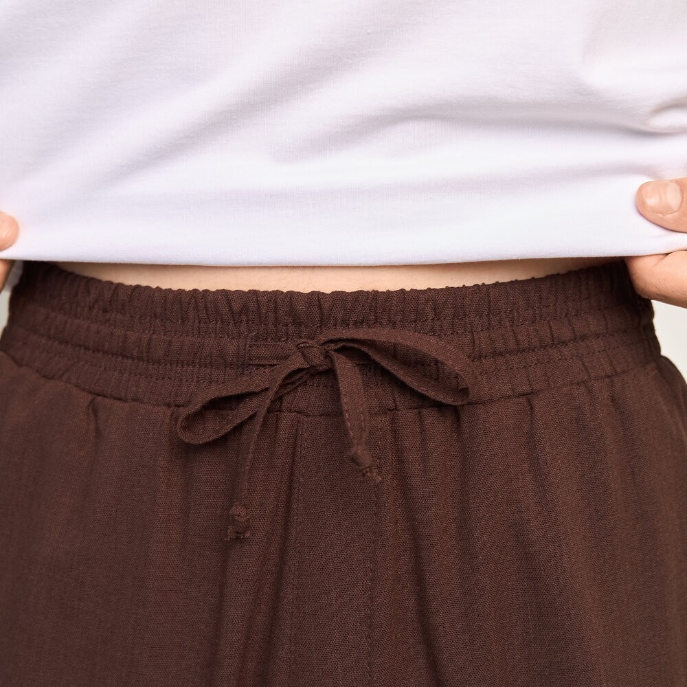 Чоловічі лляні штани вільного крою шоколадні Pobedov Chill, укр, укр