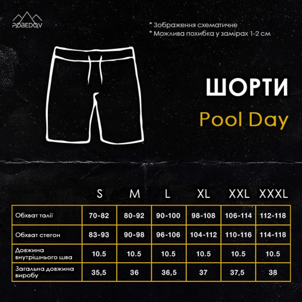 Принтовані чоловічі шорти для плавання Pobedov Pool day Metelyky