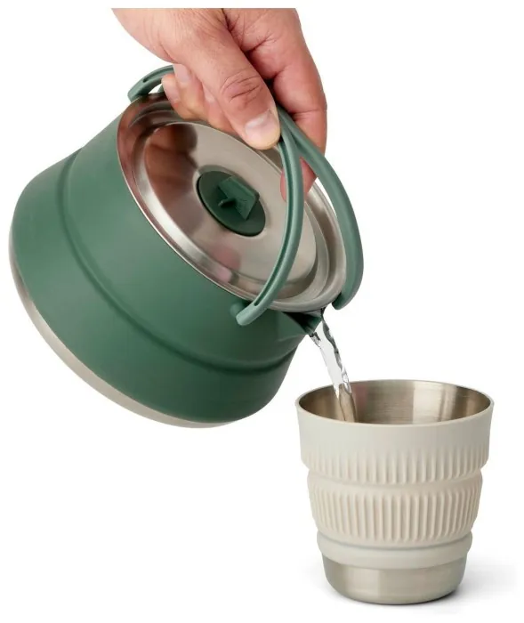 Чайник складной Sea to Summit Detour Stainless Steel Collapsible Kettle 1,6 L, Laurel Wreath Green