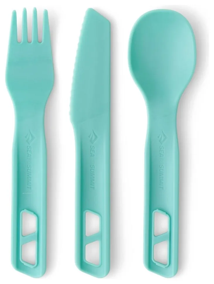 Набір столових приборів Sea to Summit Passage Cutlery Set, 3 Piece, Aqua Sea Blue (SHM_STS ACK035021-120207)