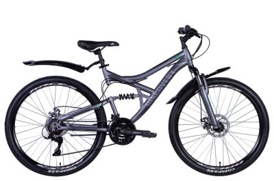 Велосипед ST 26" Discovery CANYON AM DD рама-" с крылом Pl 2024 (серый (м))