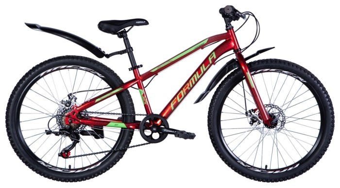 Велосипед Formula FOREST 24" рама-12,5" красный с крылом Pl 2024