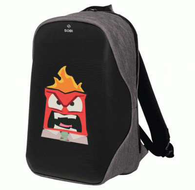 Рюкзак Sobi Pixel Neo SB9704 Gray із LED екраном