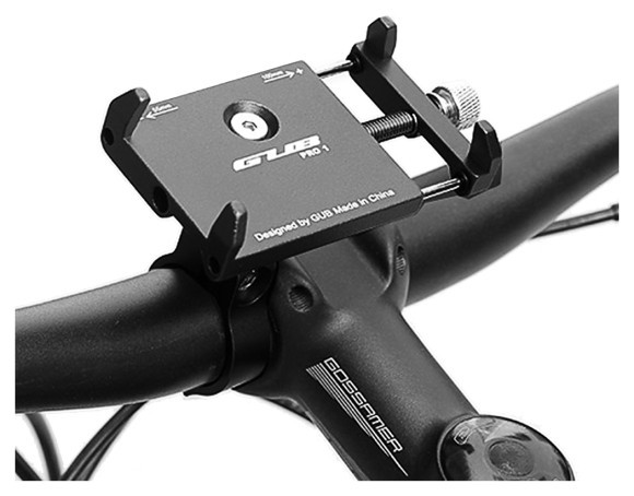 Тримач для смартфона PRO 1 3,5-7" алюм. BC-B705 на кермо 25,4-31,8мм чорний, укр