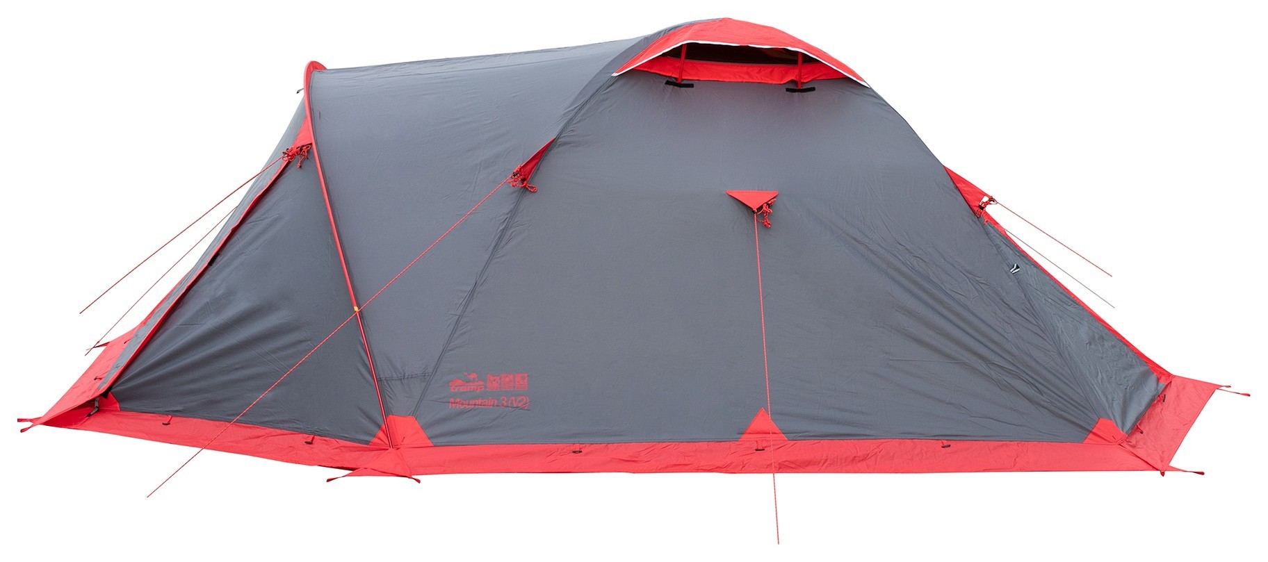 Палатка Tramp Mountain 4 (V2) серая/красная (TRT-024)