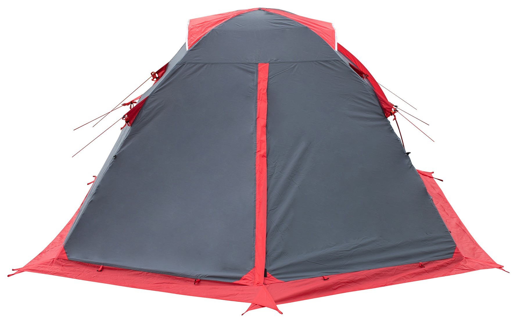 Палатка Tramp Mountain 4 (V2) серая/красная (TRT-024)