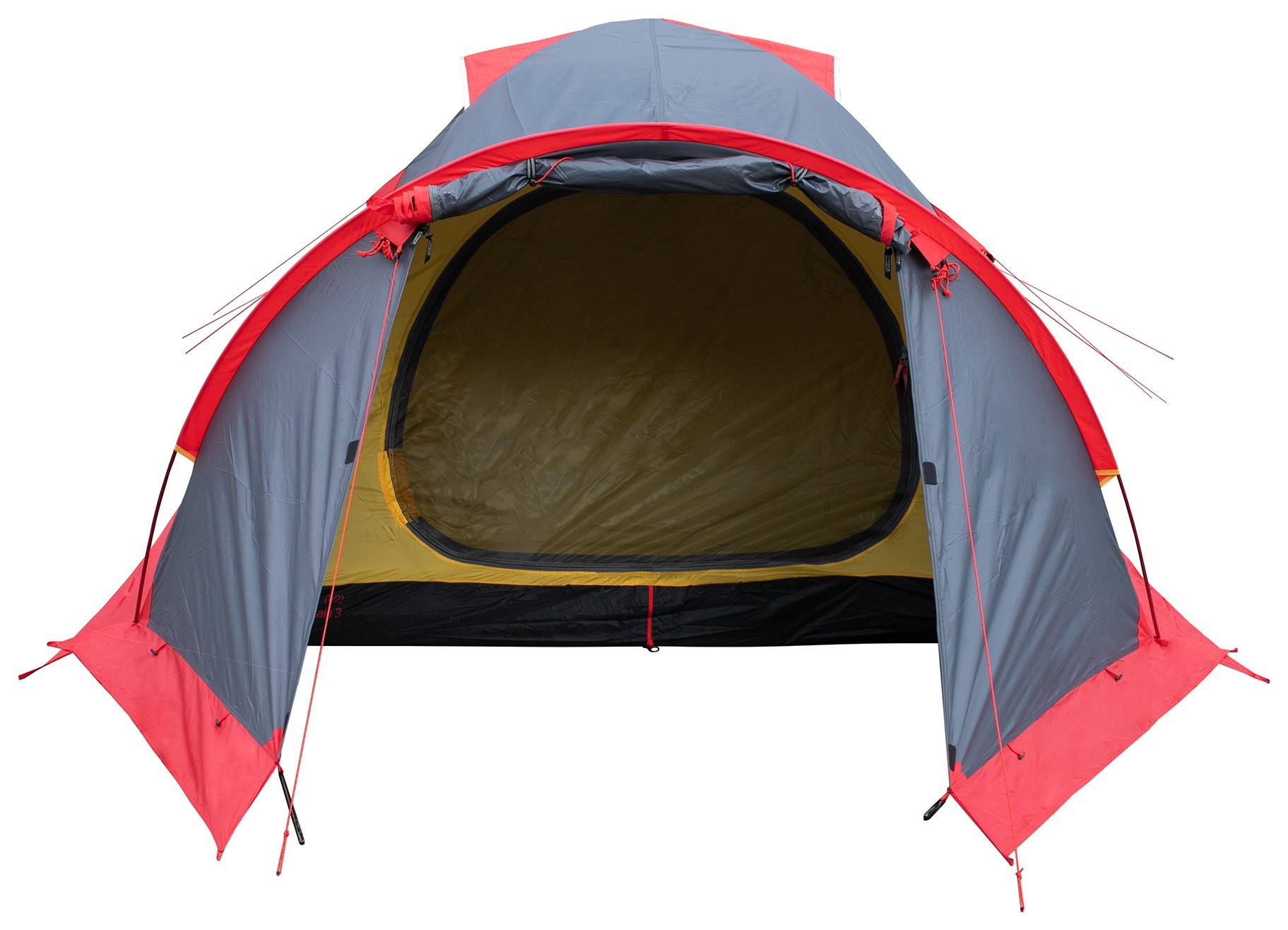 Палатка Tramp Mountain 4 (V2) серая/красная (TRT-024)