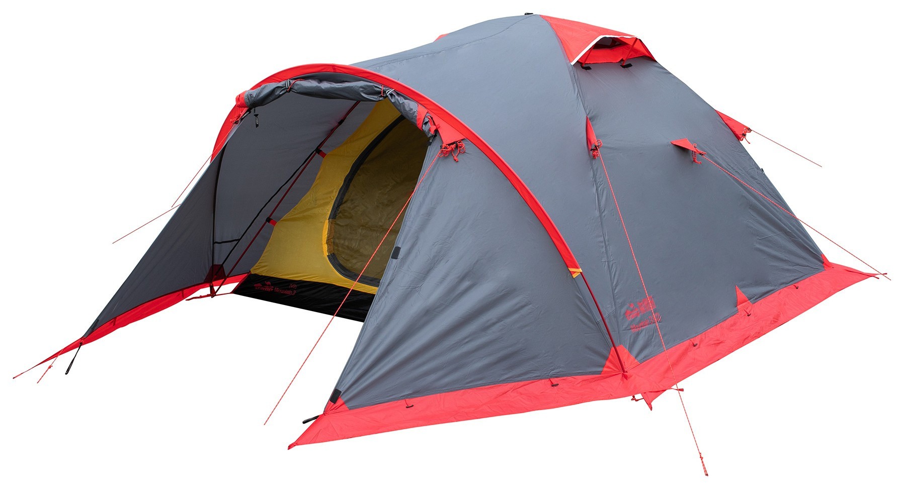 Палатка Tramp Mountain 4 (V2) серая/красная (TRT-024)