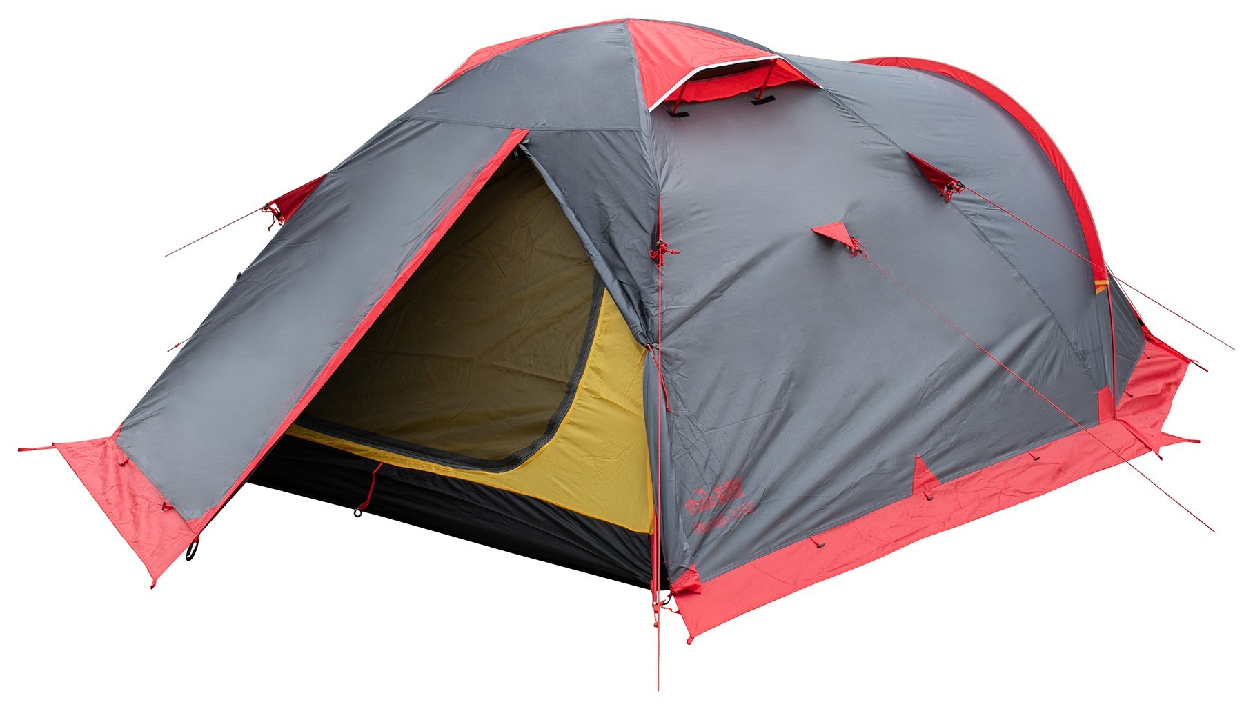 Палатка Tramp Mountain 4 (V2) серая/красная (TRT-024)