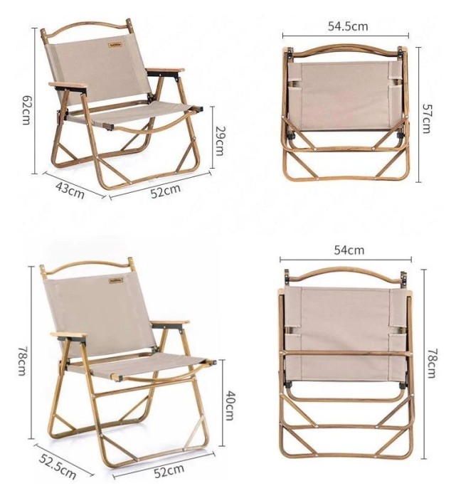 Кресло складное Naturehike MW02 NH19Y002-D, 600D Oxford/алюминий, р-р S, бежевый