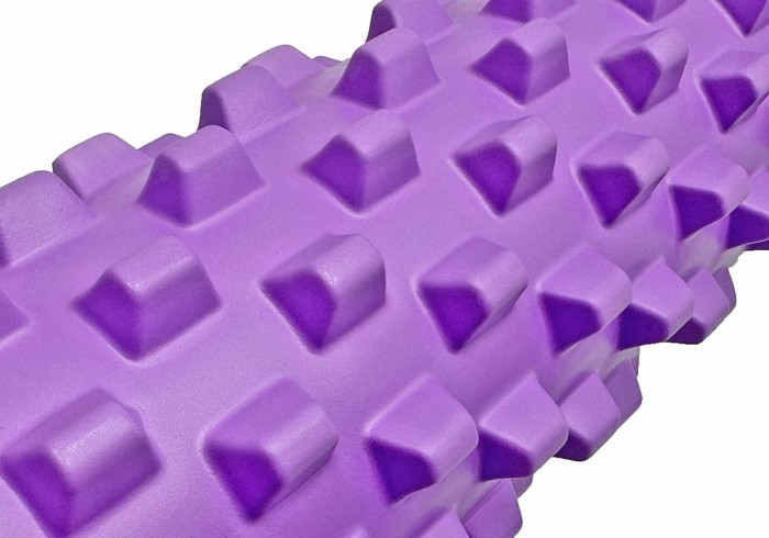 Масажний ролик EasyFit Grid Roller PRO 45 см Фіолетовий