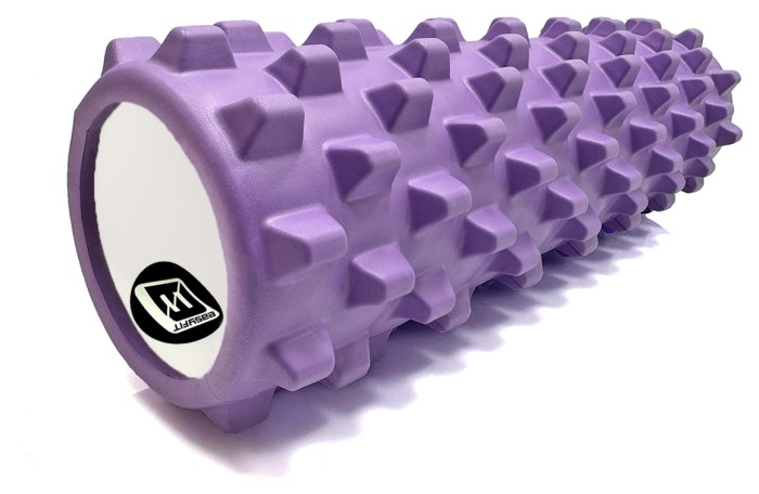 Масажний ролик EasyFit Grid Roller PRO 45 см Фіолетовий