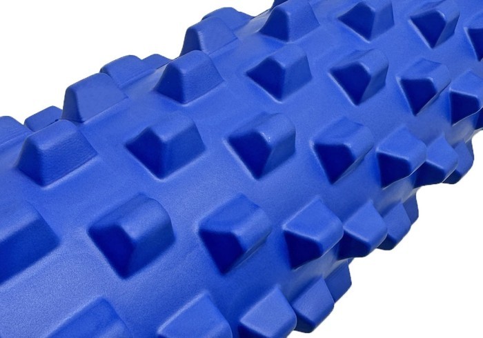 Масажний ролик EasyFit Grid Roller PRO 45 см Фіолетовий, укр, укр