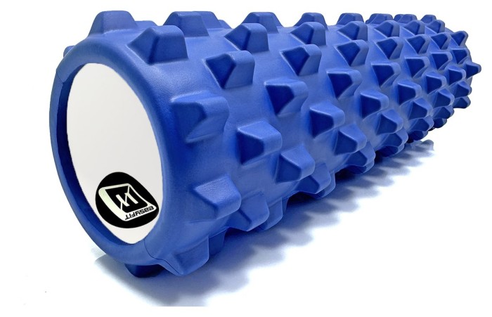 Масажний ролик EasyFit Grid Roller PRO 45 см Фіолетовий, укр, укр