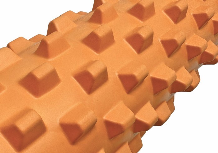 Масажний ролик EasyFit Grid Roller PRO 45 см Фіолетовий, укр, укр