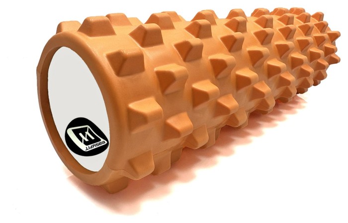 Масажний ролик EasyFit Grid Roller PRO 45 см Фіолетовий, укр, укр