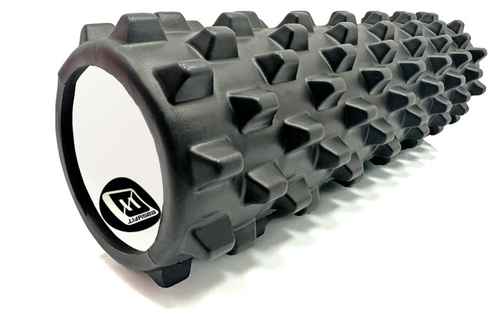 Масажний ролик EasyFit Grid Roller PRO 45 см Фіолетовий, укр, укр