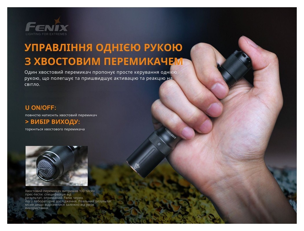 Ліхтар ручний Fenix E20 V2.0, укр, укр