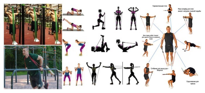 Резиновые петли-эспандер EasyFit 4-60 кг