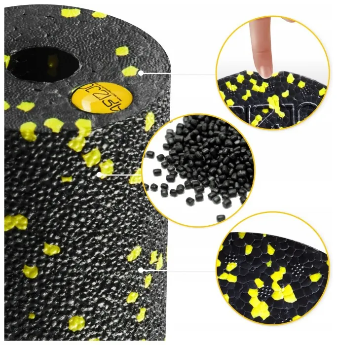 Масажний ролик 4FIZJO Mini Foam Roller 15 x 5.3 см (валик, роллер) Black/Yellow (P-5907222931790)