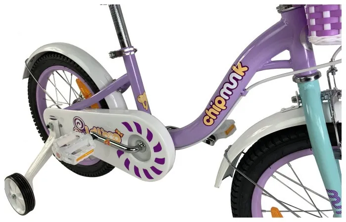 Велосипед дитячий RoyalBaby Chipmunk MM Girls 18", OFFICIAL UA, фіолетовий