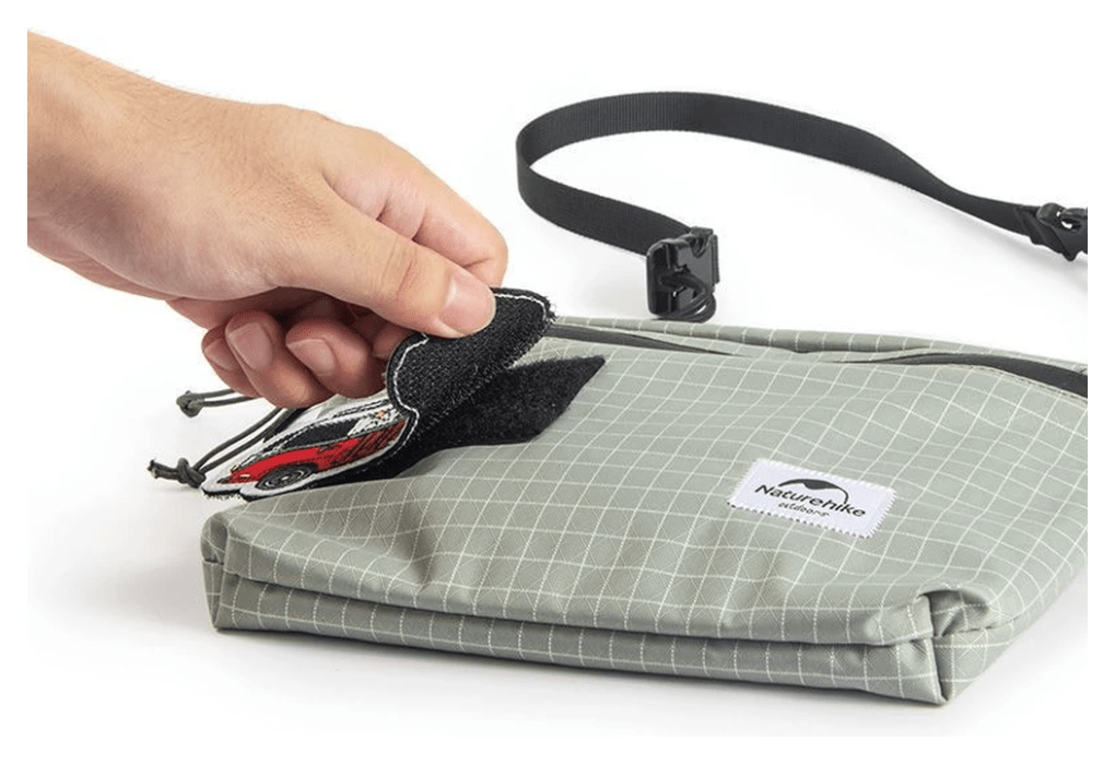 Сумка мала Naturehike NH20BB204, 3л, графіт в клітинку, укр, укр