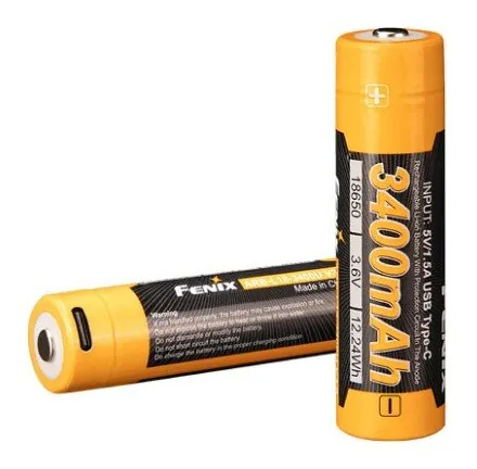 Акумулятор 18650 Fenix (3400 mAh) Type-C V3.0 (FNR_ARB-L18-3400U-V30)