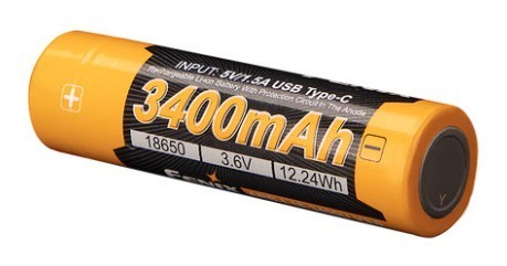 Акумулятор 18650 Fenix (3400 mAh) Type-C V3.0, укр, укр