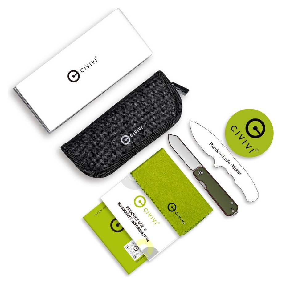 Ніж складаний Civivi Sendy Milled Green/Red C21004B-1, укр, укр