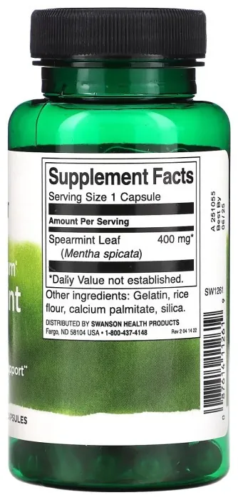 Full Spectrum Spearmint Leaf 400mg - 60 caps