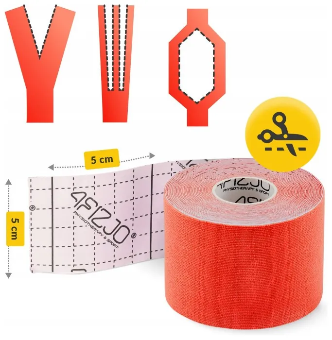 Лента кинезиологическая (кинезио тейп) 4FIZJO 5 см x 5 м Red (P-5907739318800)