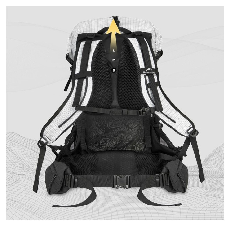 Рюкзак туристичний Naturehike Helium CNK2450XB016, 40 л, чорний, L, укр, укр