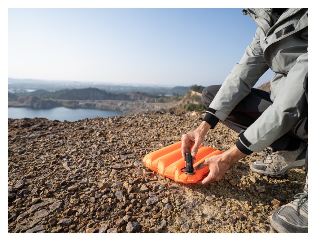 Сидушка надувна Flextail Zero Seat R02, 70 мм, помаранчева, укр, укр