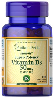 Vitamin D3 50 mcg 2000 - 100 caps