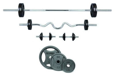 Наборные металлические штанги и гантели 50 кг, 4 грифа + диски RN-Sport