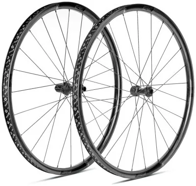 Колесо пров. + задн. 28" ERE TENACI GT25 CARBON, Gravel, 100x12/142x12, CL, HG11, tubeless, чорний сатин